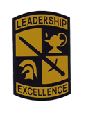ROTC badge: leadership, excellence